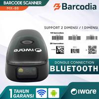 Gambar MINI BLUETOOTH BARCODE SCANNER PORTABLE WIRELESS 2.4G 1D&2D IWARE MX88 dari Barcodia Kota Administrasi Jakarta Pusat 1 Tokopedia