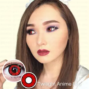 Softlens Twilight Animasi Red (Merah) Gray Violet Eye Soflens Lensa