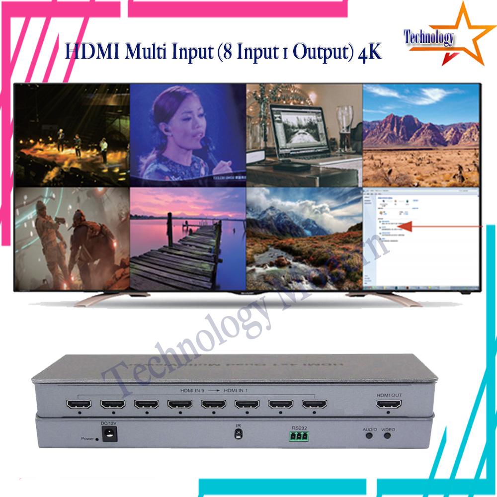 4K HDMI Multi Input (8 Input 1 Output) Tampil Bersamaan & Bisa Switch