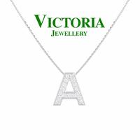 Gambar Liontin Berlian Inisia A / Liontin Huruf A Victoria Jewellery Wanita - White Gold dari Victoria Jewellery Online Kota Administrasi Jakarta Selatan 3 Tokopedia