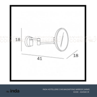 Gambar INDA HOTELLERIE CHR.MAGNIFYING MIRROR 2ARMS | A0458CCR dari TOKO DIBLOKIR PERMANENN 103 Kota Denpasar 2 Tokopedia