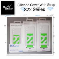 Gambar Silicone Cover with Strap For S22 Series - Ori Samsung - S22 plus, White dari Pluto Sellular Kota Administrasi Jakarta Timur 2 Tokopedia