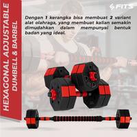 Gambar SFIDN FITS Hexagonal Adjustable Dumbell / Barbel 10kg dari SFIDN FITS Shop Kota Administrasi Jakarta Selatan 3 Tokopedia