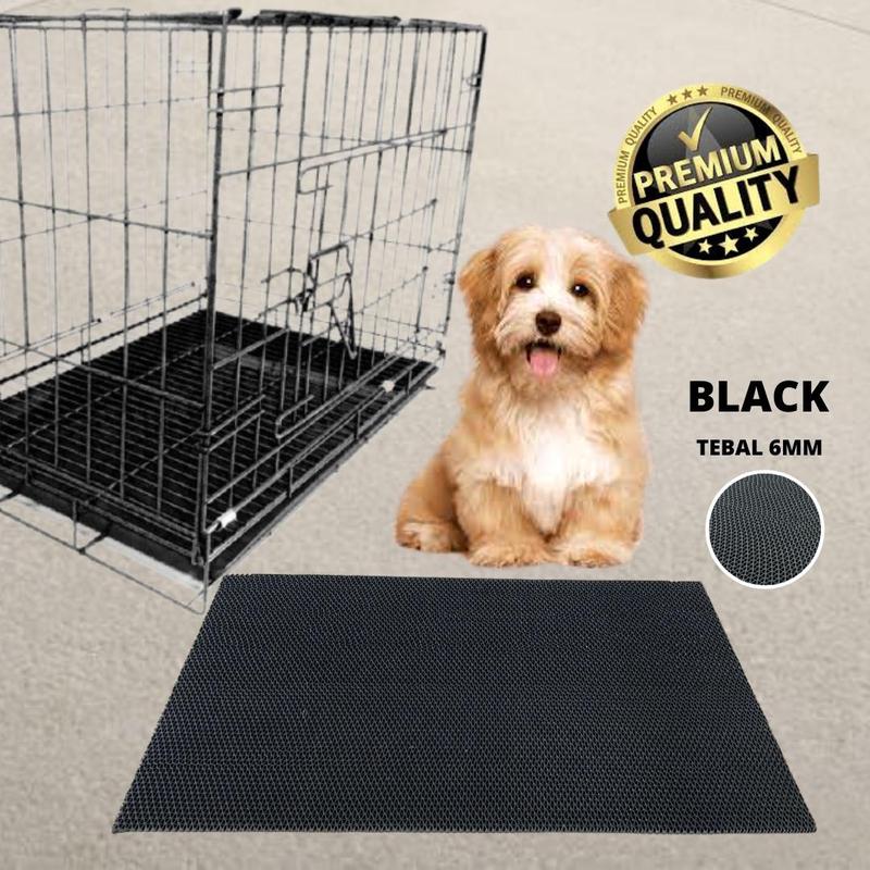Alas Kandang Hewan Kucing / Anjing / Tortoise 40 x 60 S Mat Black 0
