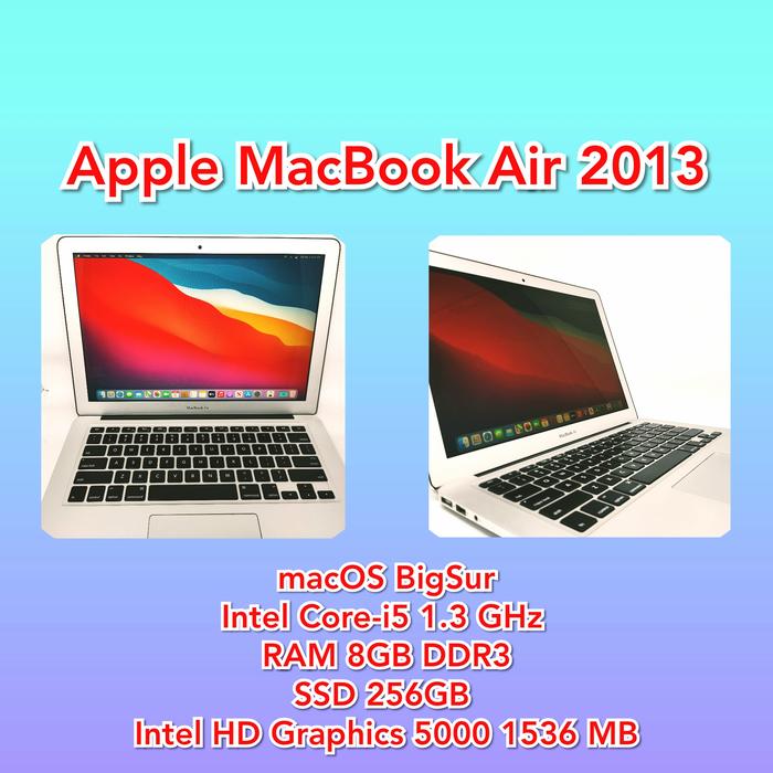 Jual Apple MacBook Air 2013 Core i5 8GB 250GB SSD Intel HD Big Sur 