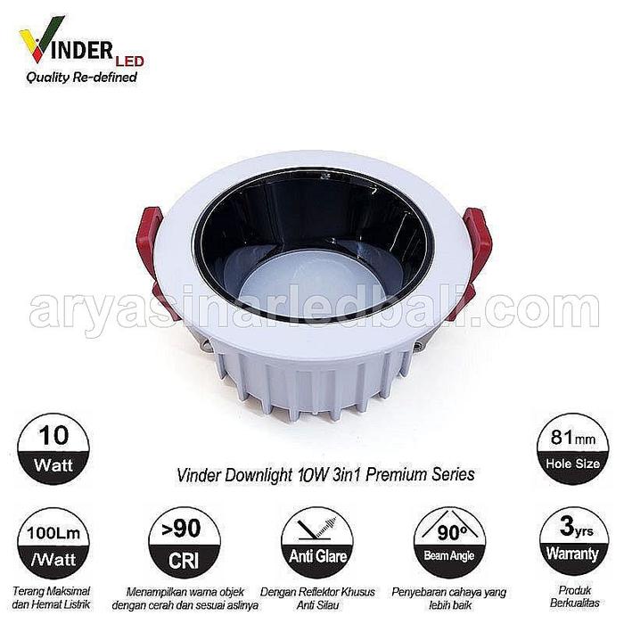 Gambar Vinder Downlight 3 in 1 - 10W - Premium series dari Sinar Makmur LED Kota Administrasi Jakarta Barat Tokopedia