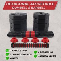 Gambar SFIDN FITS Hexagonal Adjustable Dumbell / Barbel 10kg dari SFIDN FITS Shop Kota Administrasi Jakarta Selatan 4 Tokopedia
