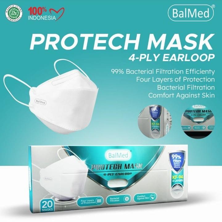 BalMed Masker KF94 4 Ply Isi 20 Pcs - Putih