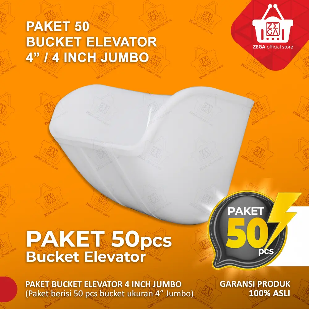 PAKET Bucket Elevator 4 inch JUMBO / Cintungan 4 Inch JUMBO 50pcs