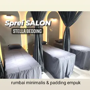 Sprei SALON KATUN model rumbai MINIMALIS + EMPUK | eyelash facial bed