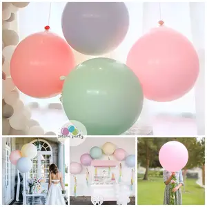 Balon latex macaron jumbo / balon latex pastel 18 inch
