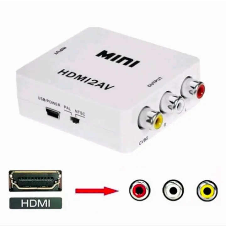 Hdmi to AV RCA Converter Adapter / Mini Box Hdmi 2AV 0