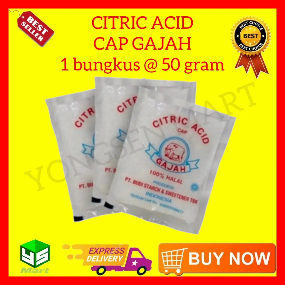 citric acid cap gajah , asam citrun pemutih pembersih pakaian