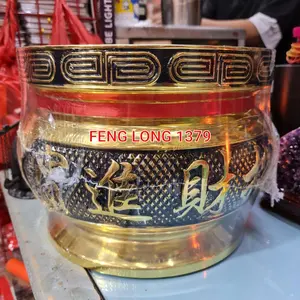 Hiolo / Tempat Dupa Kuningan China Zhao Cai Jin Bao Jin Yu Man Tang 12