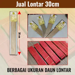 Daun lontar tulis panjang ukuran 30cm dengan garis murah grosir Alat
