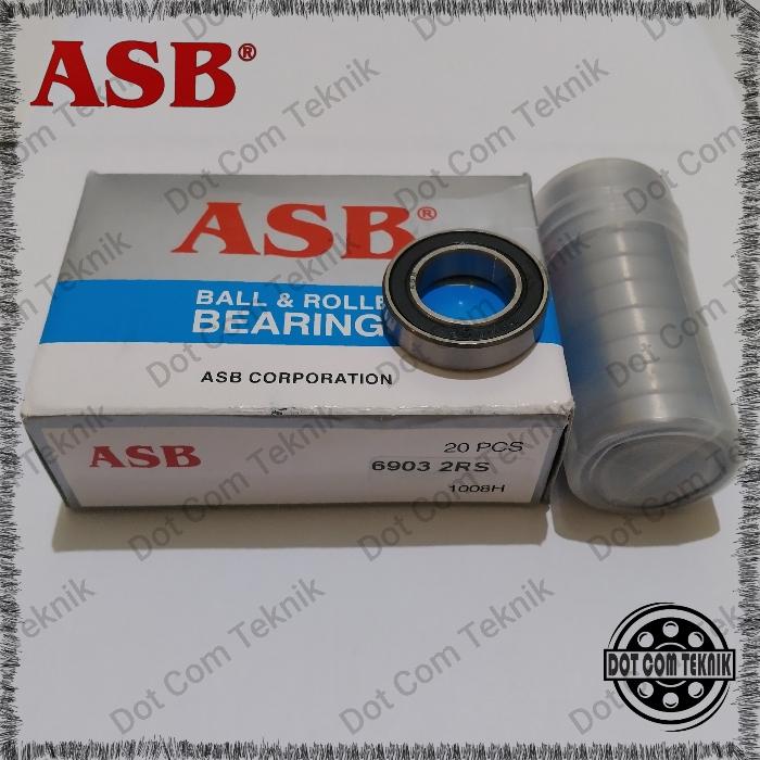 Gambar BEARING / LAHER 6903 2RS ASB (ID 17mm x OD 30mm x WIDTH 7mm) dari Dot Com Teknik Kota Bekasi Tokopedia