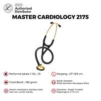 Gambar 3M Littmann Master Cardiology Stethoscope - BLACK / BRASS - 2175 dari Littmann Official Store Kab. Bogor 2 Tokopedia