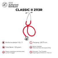 Gambar 3M Littmann Classic II Stethoscope / Stetoskop - RED - 2113R dari Littmann Official Store Kab. Bogor 2 Tokopedia