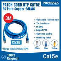 Gambar Kabel Lan 3Meter Patch Cord Cat5E UTP Ethernet Cable 3M - BIRU dari INDORACK IT Networck Cabinet Kota Administrasi Jakarta Utara 1 Tokopedia