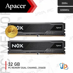 Memory Apacer NOX DDR4 PC25600 3200Mhz 32GB 2x16GB Ram