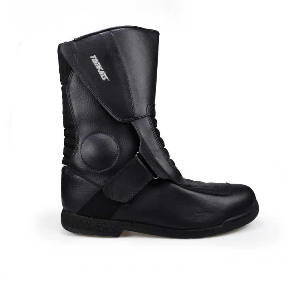 TOMKINS Polo Tour Star - Hitam Sepatu Motor - 40