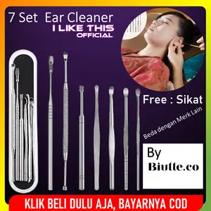 Pembersih Telinga Korekan Kuping Stainless Set 7 PCS