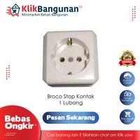 Gambar Colokan Listrik / Stop Kontak 1 Lubang BROCO 15410-11 B 1004027 dari klik bangunan official Kab. Bogor 3 Tokopedia