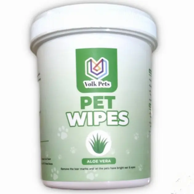 Tissue Basah Anjing Kucing VOLK PETS TEAR STAIN&EAR WIPES ALOE SCENT