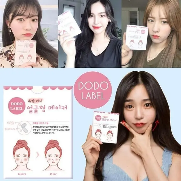 DODO LABEL face lift tape for V shape 1Bok 40pcs -Stiker Penirus WAJAH