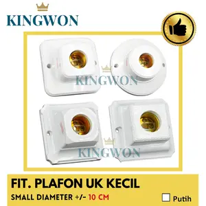 FITTING LAMPU PLAFON SEGI BULAT FITTING PLAFON PUTIH E27 DEXICON SNI MURAH