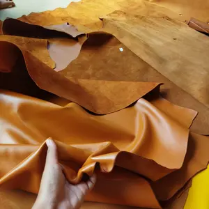 Kulit Sapi Milled Natural warna Tan tebal 1.5mm