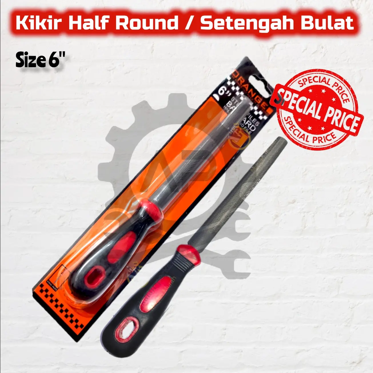 KIKIR BESI SETENGAH BULAT / HALF ROUND 6 INCI