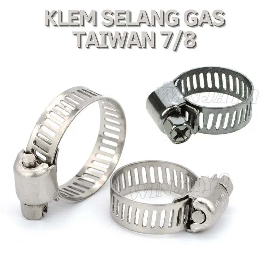 KLEM SELANG GAS TAIWAN 7/8" KLEM SELANG AIR OBENG STAINLESS
