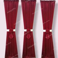 Gambar gorden kupu-kupu jendela tebal warna maroon dari GORDEN ASILA Kab. Bandung 1 Tokopedia