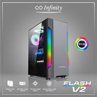 Gambar CASING INFINITY FLASH V2 Tempered Glass - ATX Case No Fan dari Techno Computer Bali Kota Denpasar 2 Tokopedia