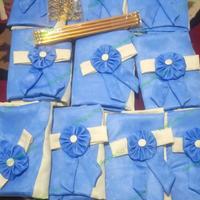 Gambar gorden kupu-kupu tebal kombinasi miring biru langit dan cream dari GORDEN ASILA Kab. Bandung 4 Tokopedia