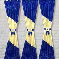 Gambar gorden kupu-kupu tebal kombinasi miring biru dan cream dari GORDEN ASILA Kab. Bandung 1 Tokopedia