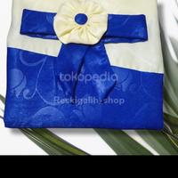 Gambar gorden kupu-kupu tebal kombinasi miring biru dan cream dari GORDEN ASILA Kab. Bandung 2 Tokopedia