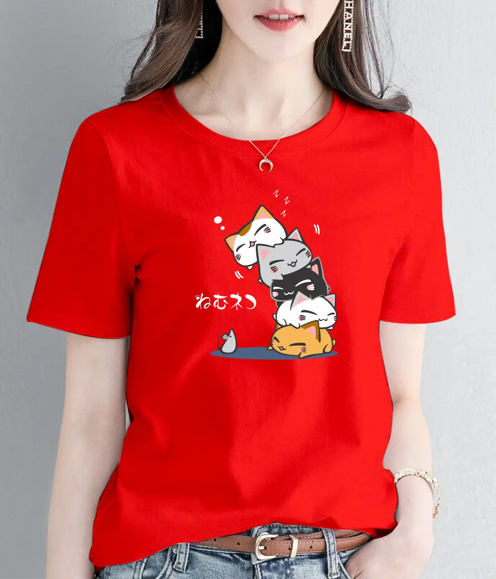 Kaos T-Shirt Wanita Premium Distro N3KK0 / Kaos Oblong Wanita