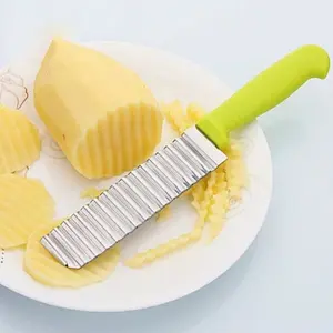 Pisau Kentang Timun Pisau Import Gelombang Bergerigi Tebal Pisau Agar
