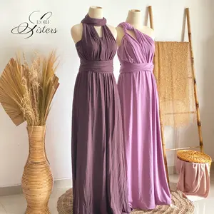 Bridesmaid dress infinity convertible multiway dusty purple/ lilac