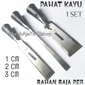 PAHAT KAYU SET / TATAH KAYU SET ISI 3 PCS KUALITAS TERJAMIN