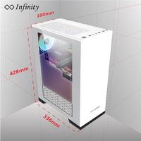 Gambar CASING INFINITY FLASH V3 WHITE Tempered Glass - ATX Case No Fan dari Techno Computer Bali Kota Denpasar 3 Tokopedia
