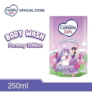 Cussons Kids Body Wash Pink Unicorn Refill 250ml Sabun Mandi Anak