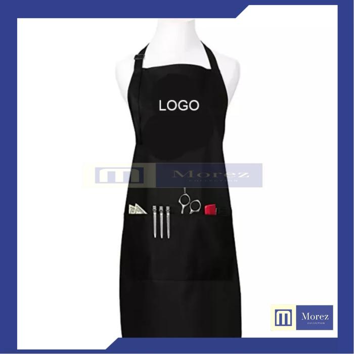 Gambar Apron polos + bordir logo 1 warna dari Morez Collection Kota Administrasi Jakarta Barat Tokopedia
