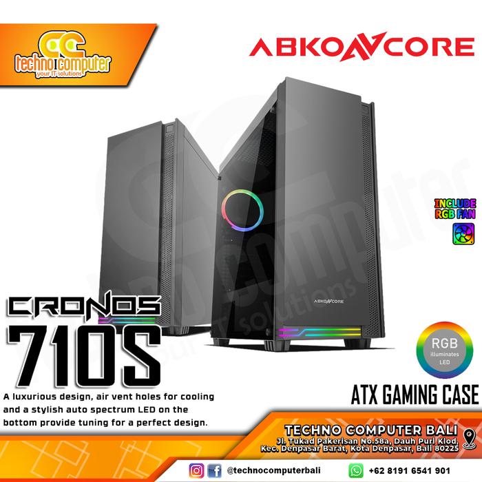Gambar Casing PC AbkonCore Cronos 710S - ATX Gaming Case dari Techno Computer Bali Kota Denpasar Tokopedia