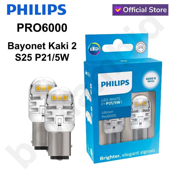 Gambar LED PHILIPS ULTINON PRO6000 S25 Bayonet Putar Kaki 2 Lampu Stop Rem BAY15D 11499CU60 dari bohlamhid Kota Tangerang Tokopedia