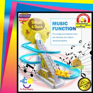 Mainan Anak Track Naik Tangga Seluncuran Bebek Kuning Small Duck Viral