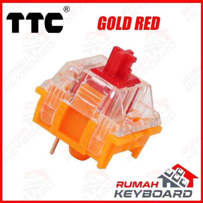 Gambar SWITCH - TTC - GOLD RED - 3 PIN - 43g - PCB MOUNT dari Rumah-Keyboard Kota Administrasi Jakarta Barat Tokopedia