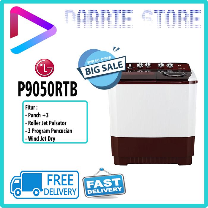 Gambar LG P9050RTB MESIN CUCI 2 TABUNG 9 KG P9050 dari Darrie Store Kota Depok Tokopedia